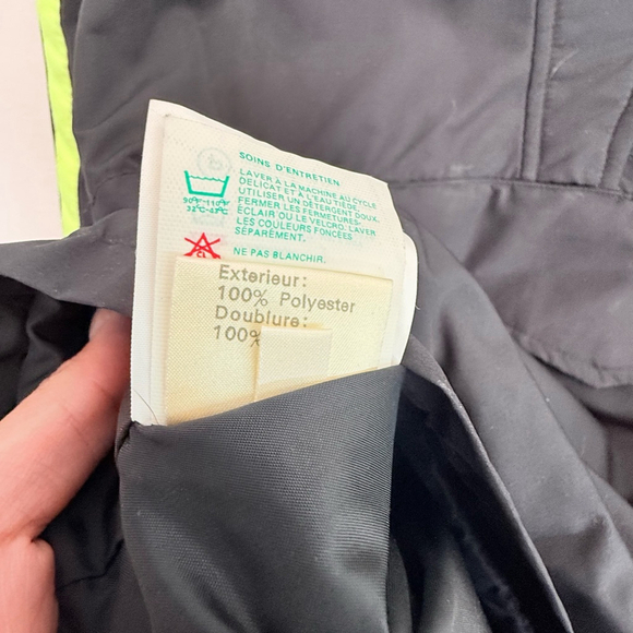 Obermeyer Vintage Women's Windbreaker Black Neon Color Jacket Size 6 - Picture 9 of 9